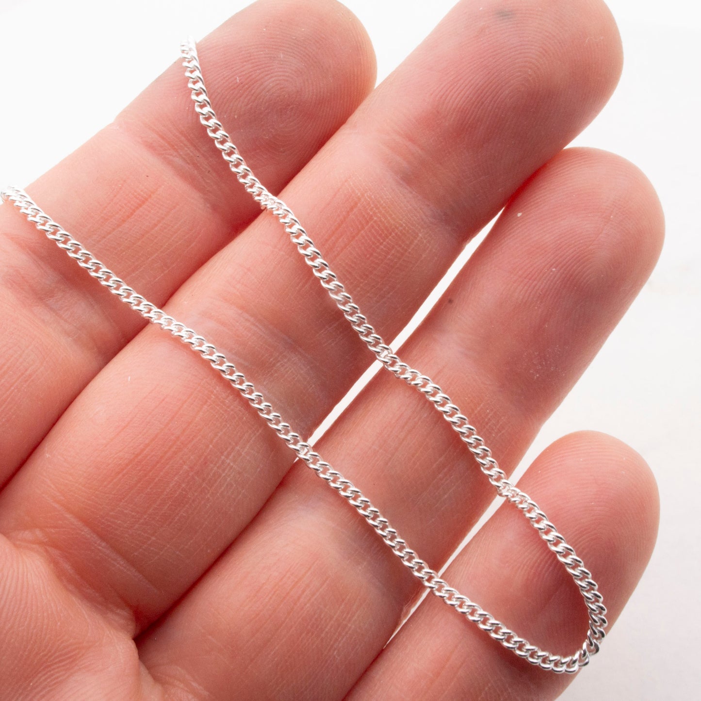 Sterling silver curb chain