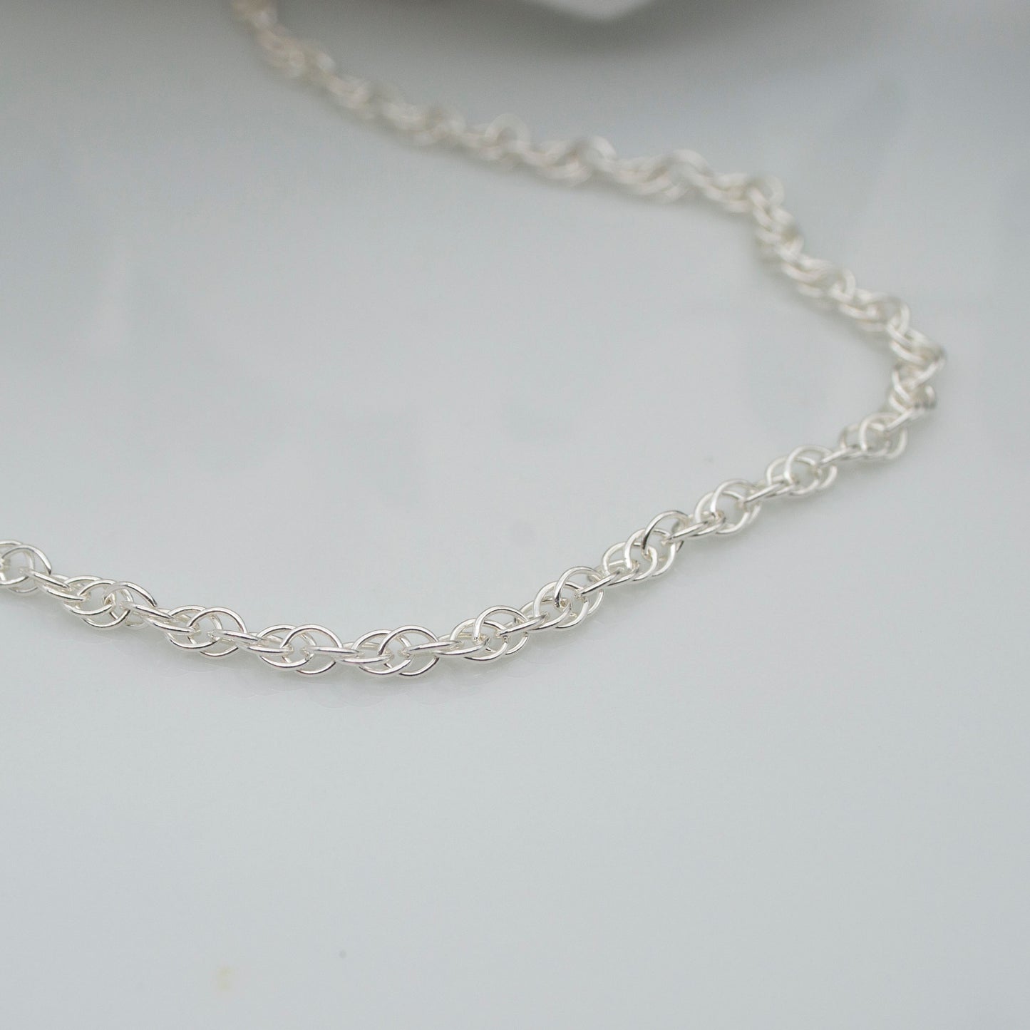 Sterling silver classic rope chain