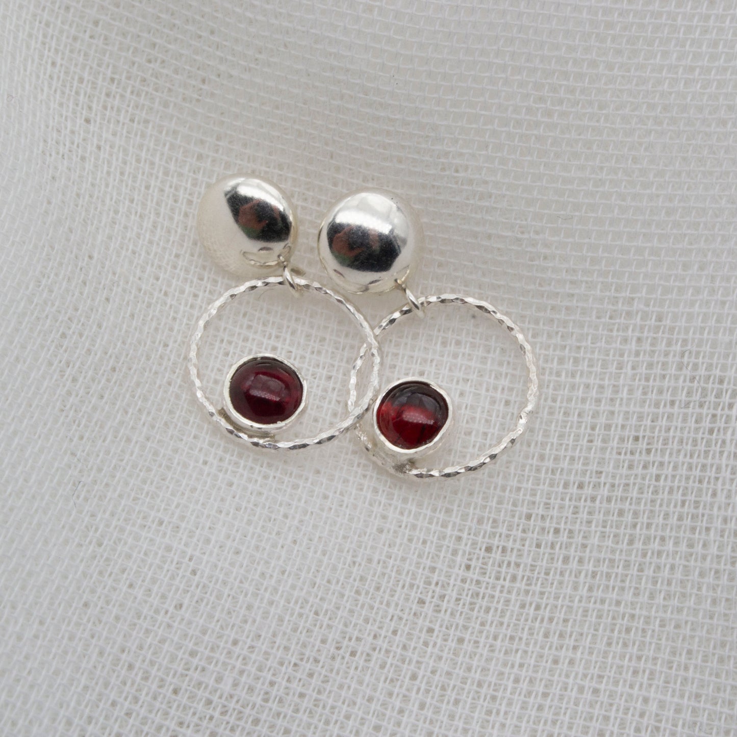 Autumn earrings - garnet