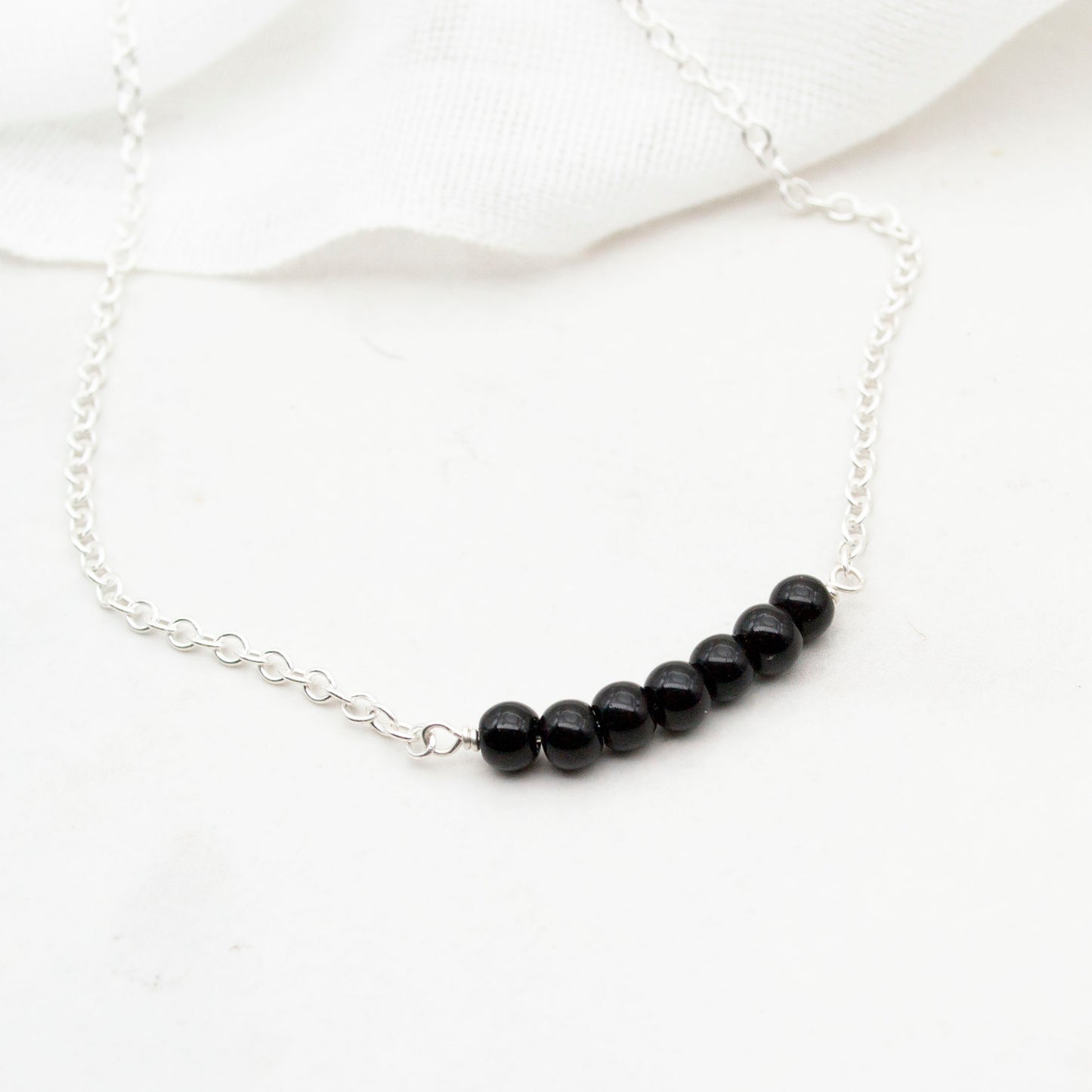 Seven Bead Necklace – Sterling Silver & Gemstones
