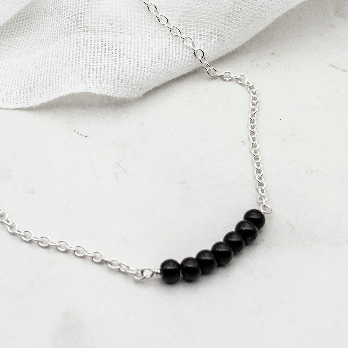 Seven Bead Necklace – Sterling Silver & Gemstones