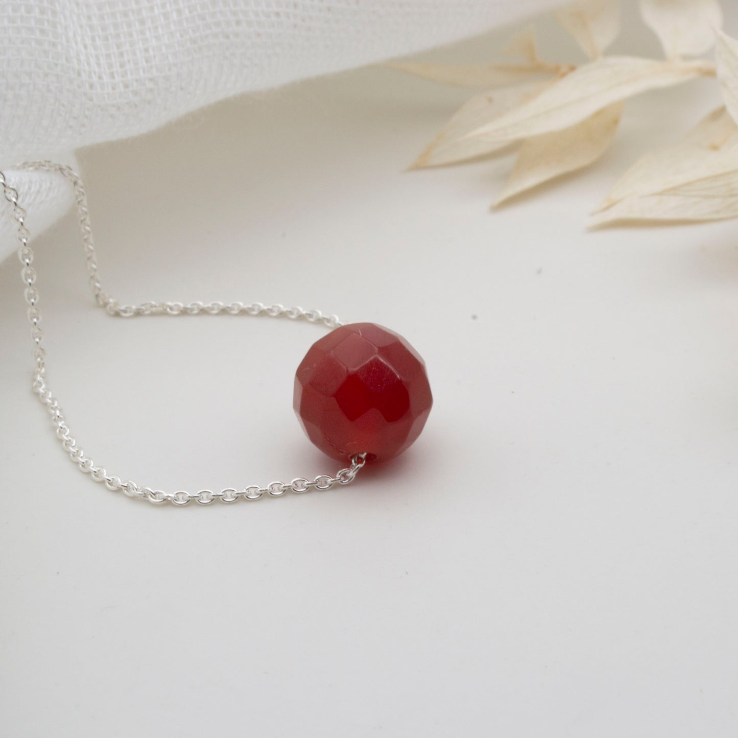 Carnelian bead necklace