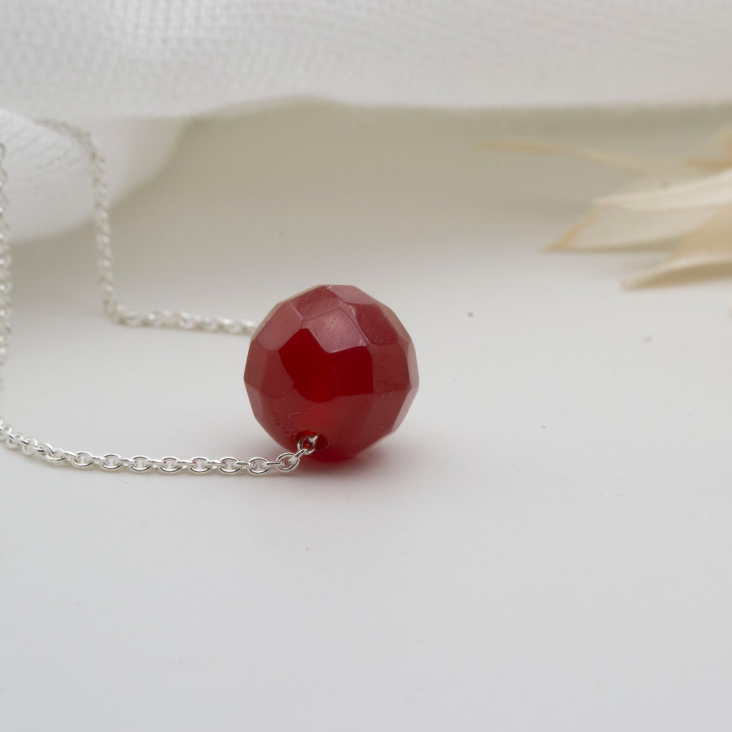 Carnelian bead necklace