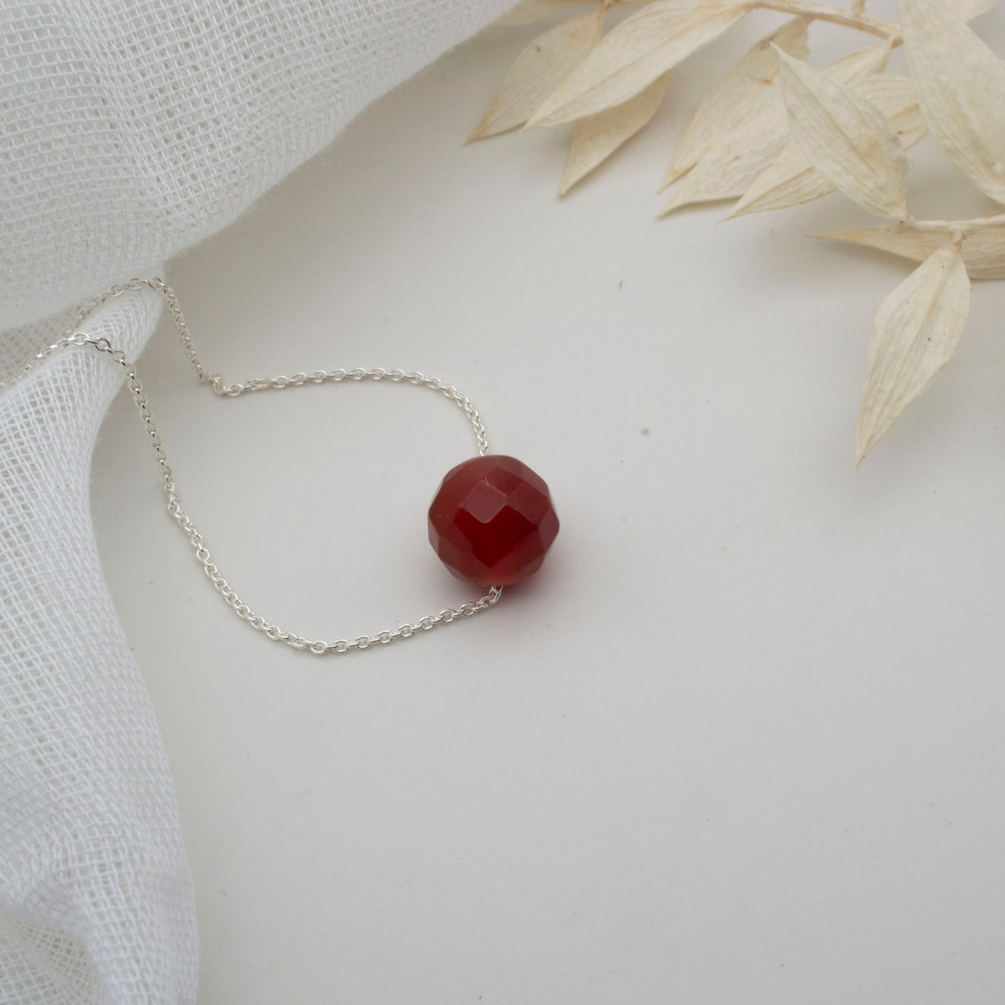 Carnelian bead necklace