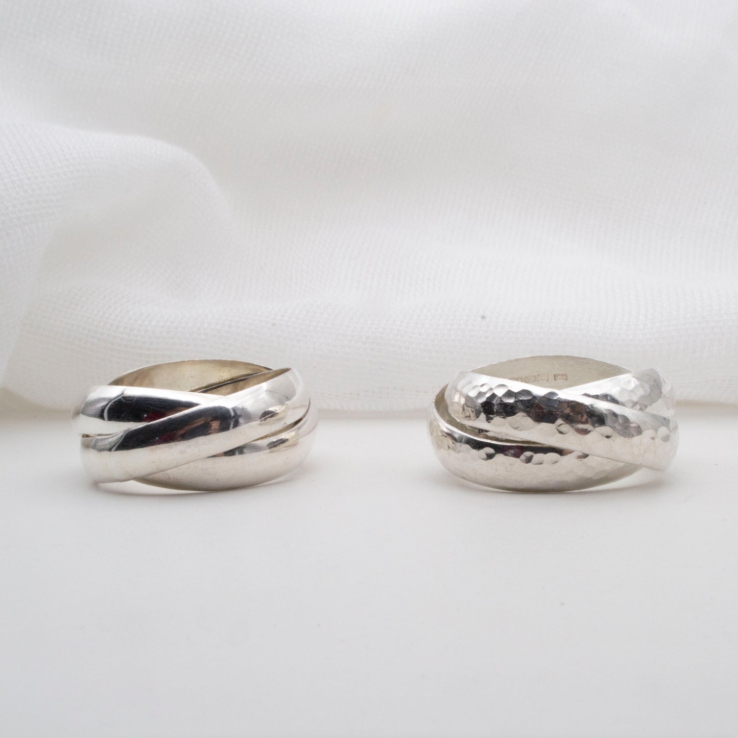 Chunky sterling silver russian wedding ring