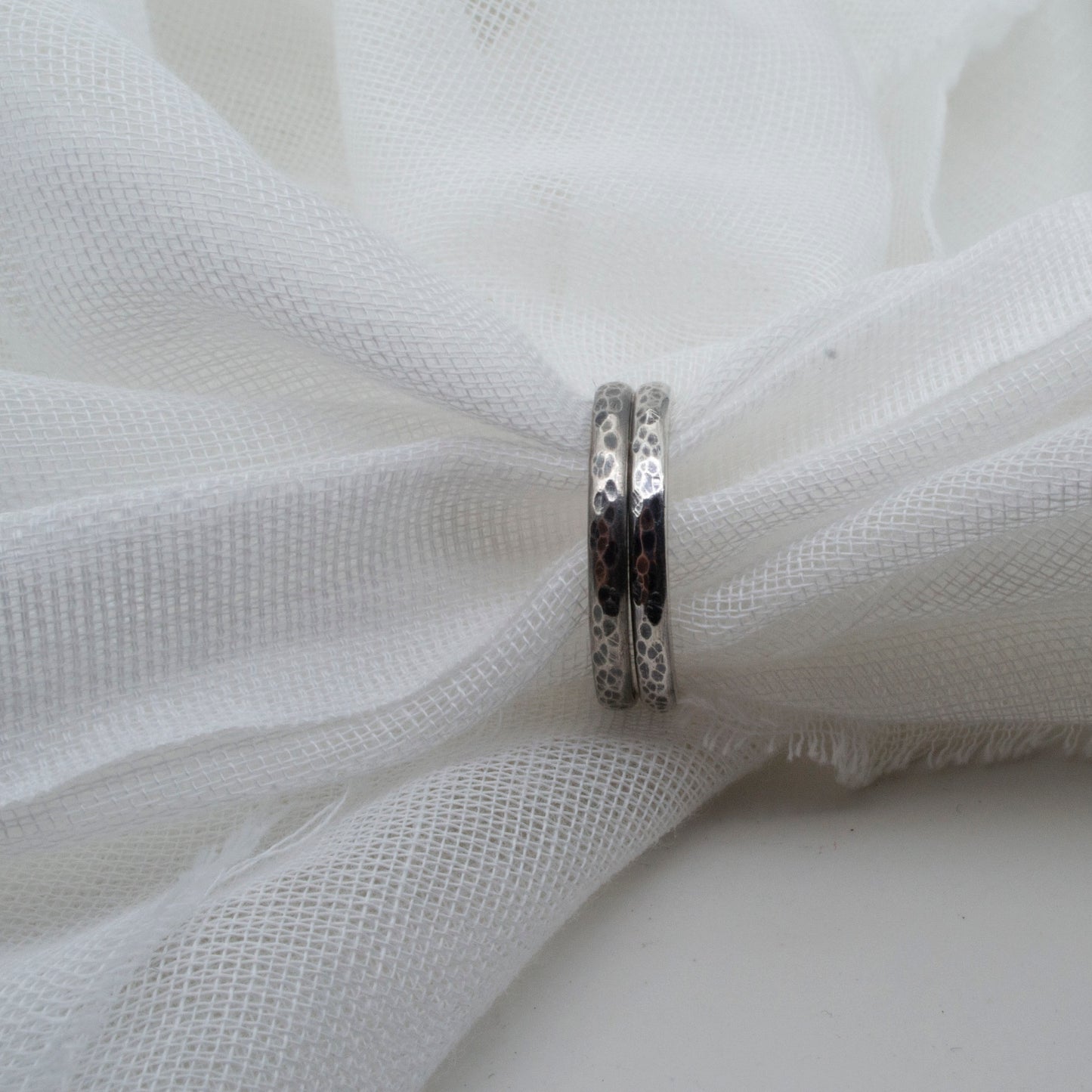 Textured and oxidised ring Size O1/2