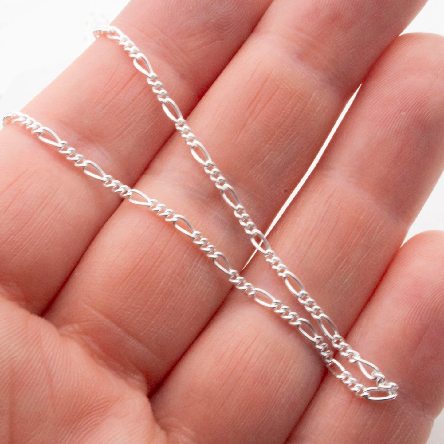 Sterling silver figaro chain