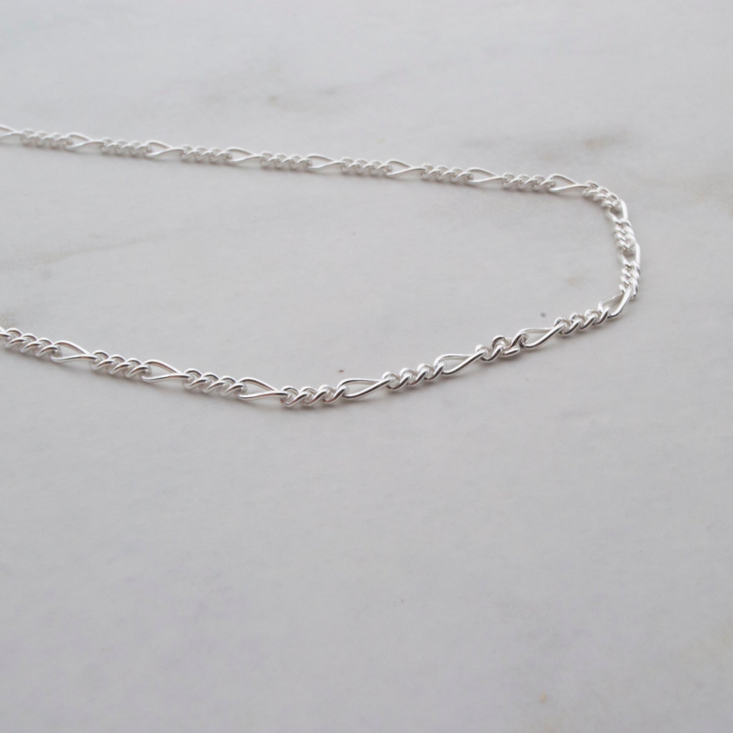 Sterling silver figaro chain