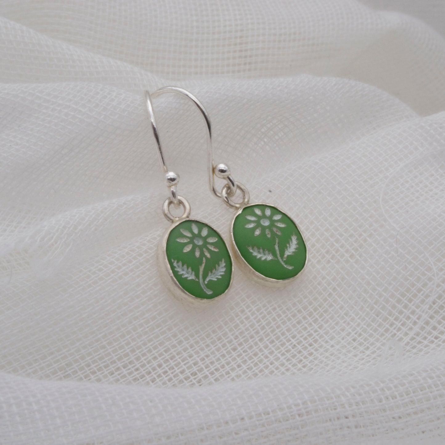 Vintage glass drop earrings