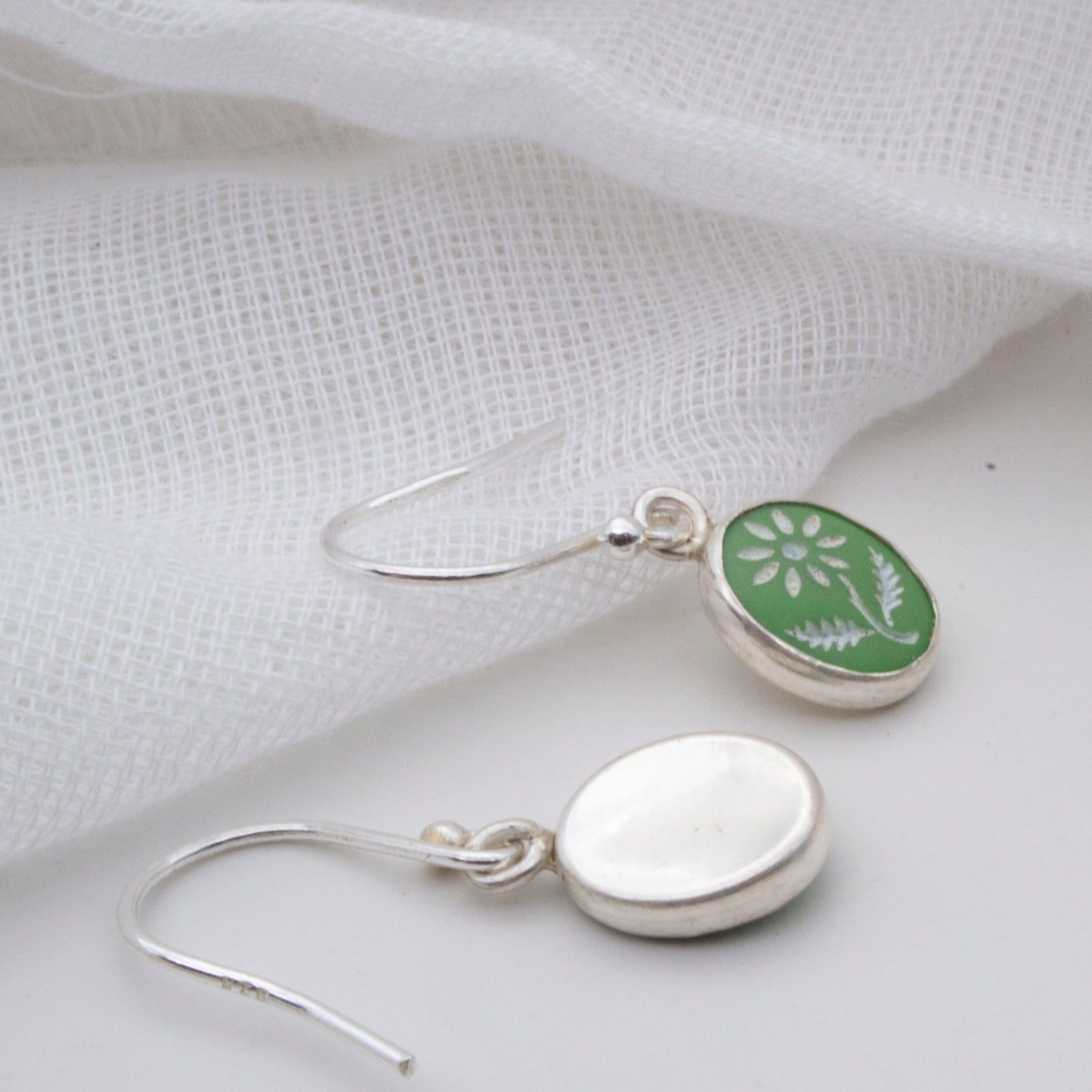 Vintage glass drop earrings