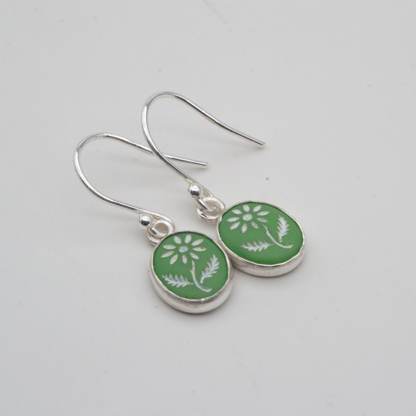 Vintage glass drop earrings