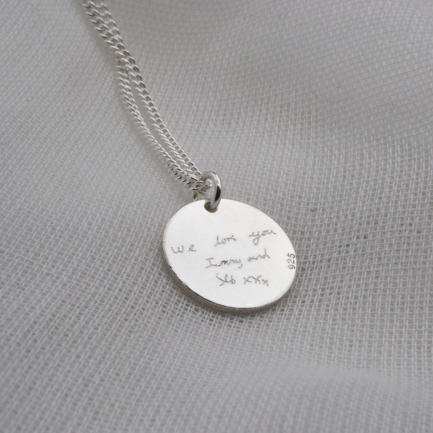 Kid's drawing pendant necklace in sterling silver