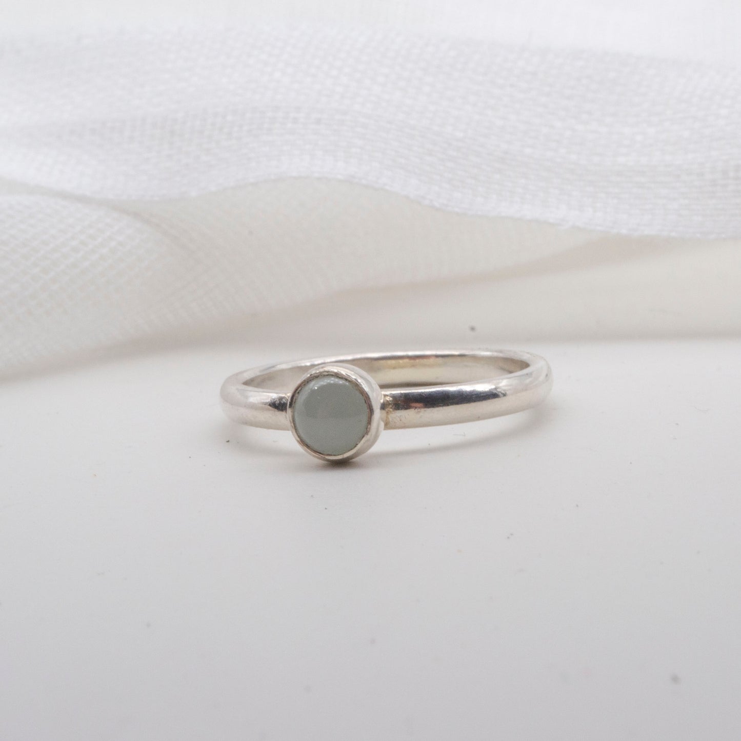 Milky aquamarine cabochon Size M1/2