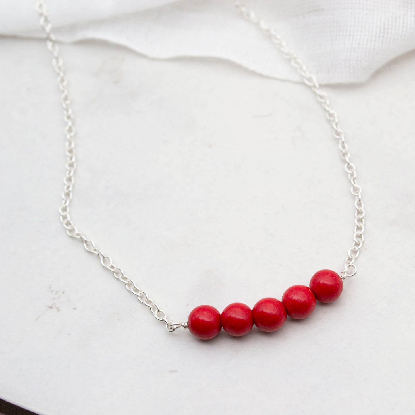 Seven Bead Necklace – Sterling Silver & Gemstones