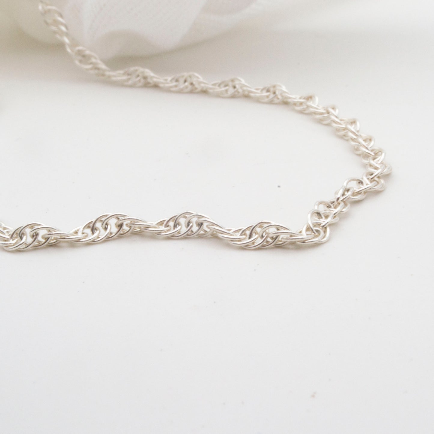 Sterling silver classic rope chain