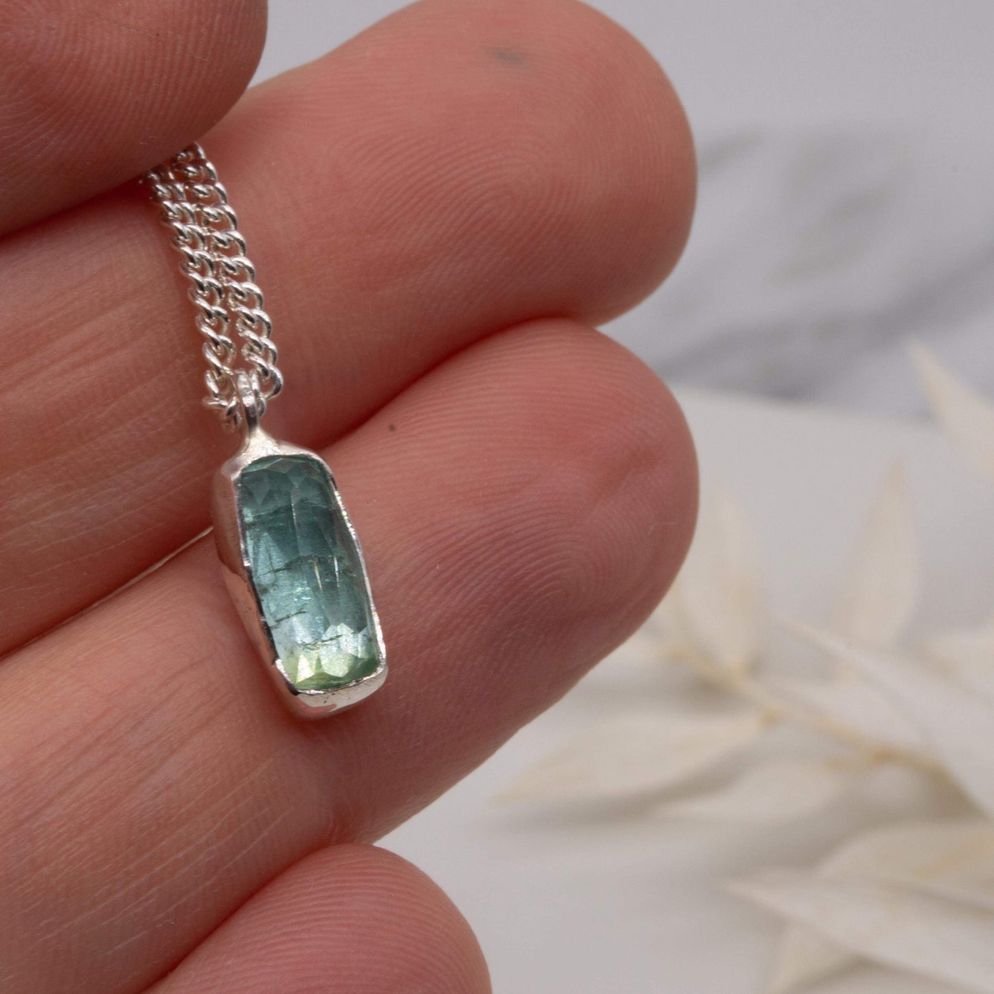 Becky Pearce Designs Sea blue/ green tourmaline pendant