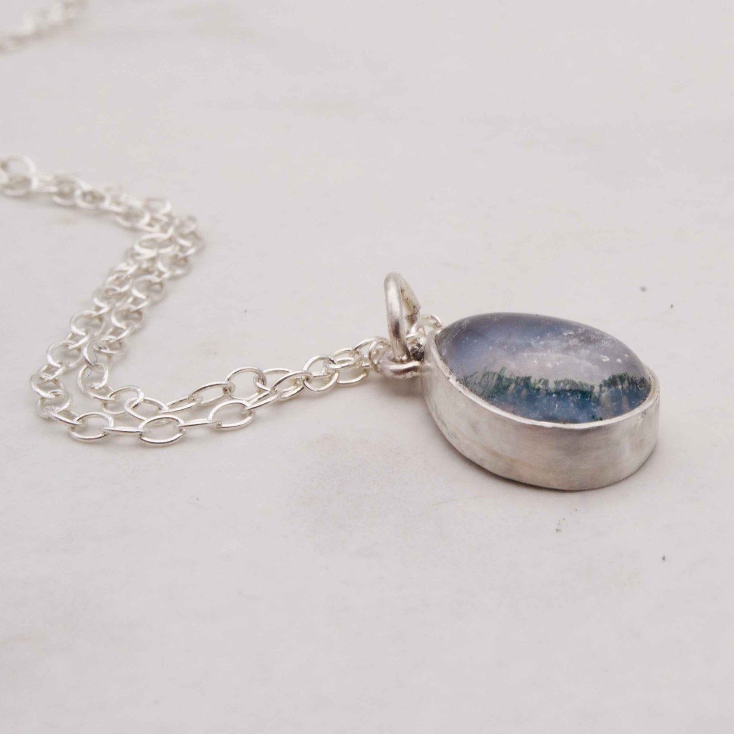 Becky Pearce Designs Moss agate pendant - 12x8mm