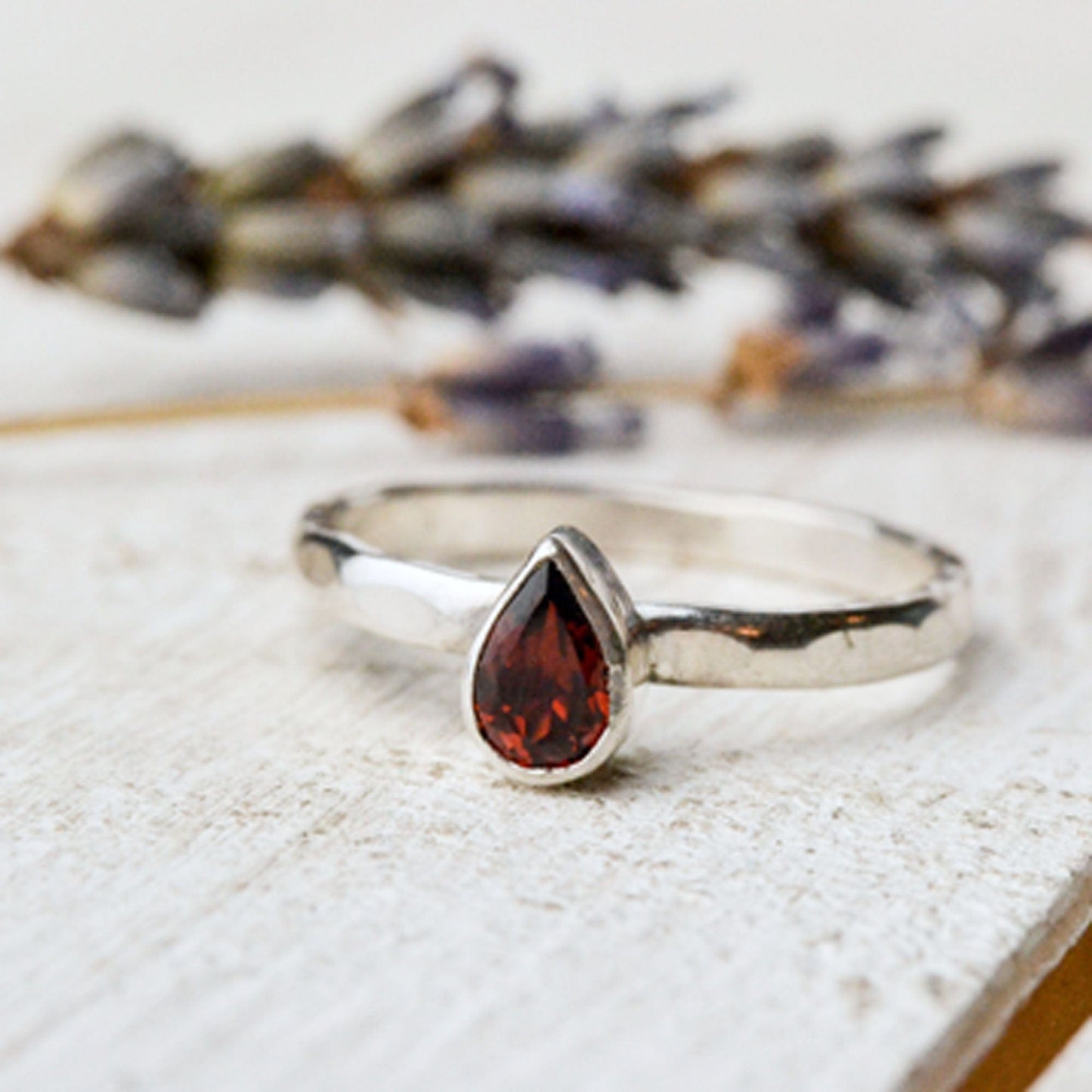 Becky Pearce Designs Garnet (January) Birthstone Stacking Rings