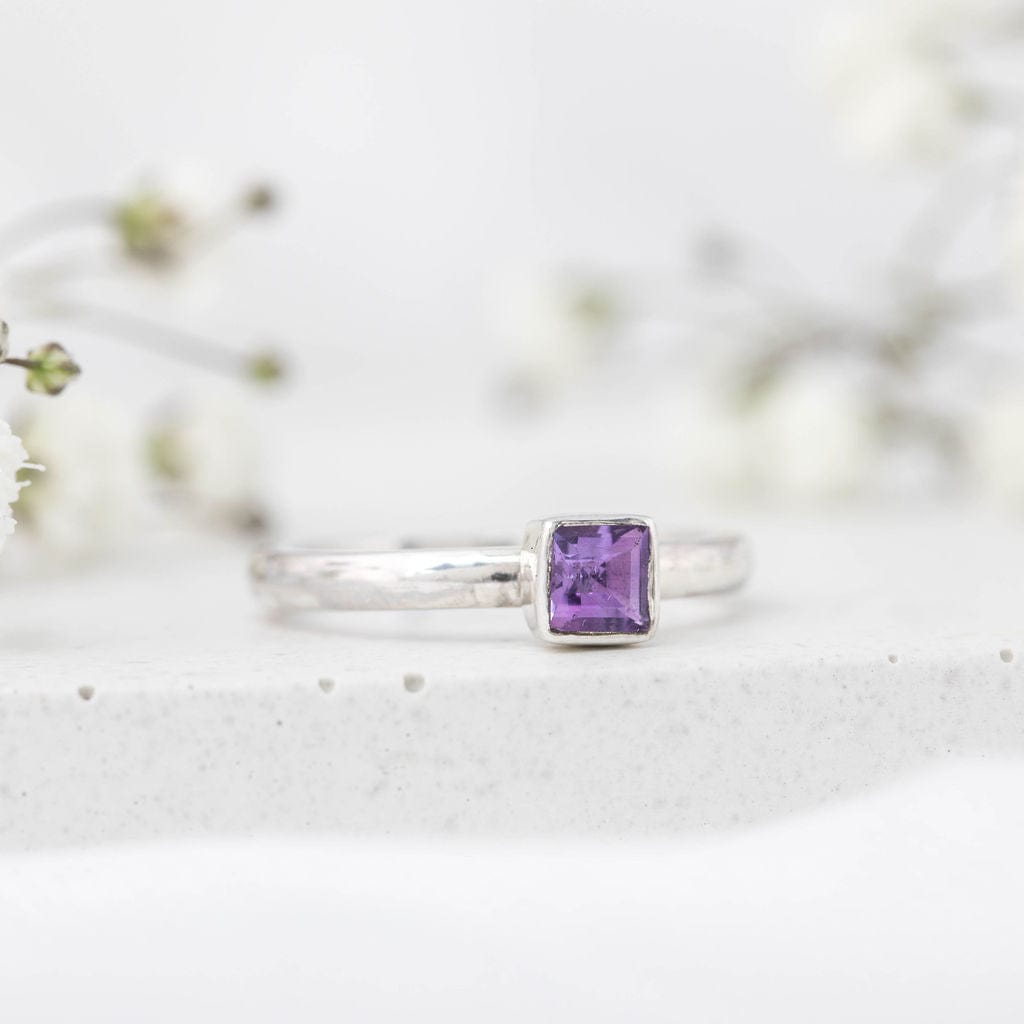 Becky Pearce Designs Amethyst (February) Birthstone Stacking Ring