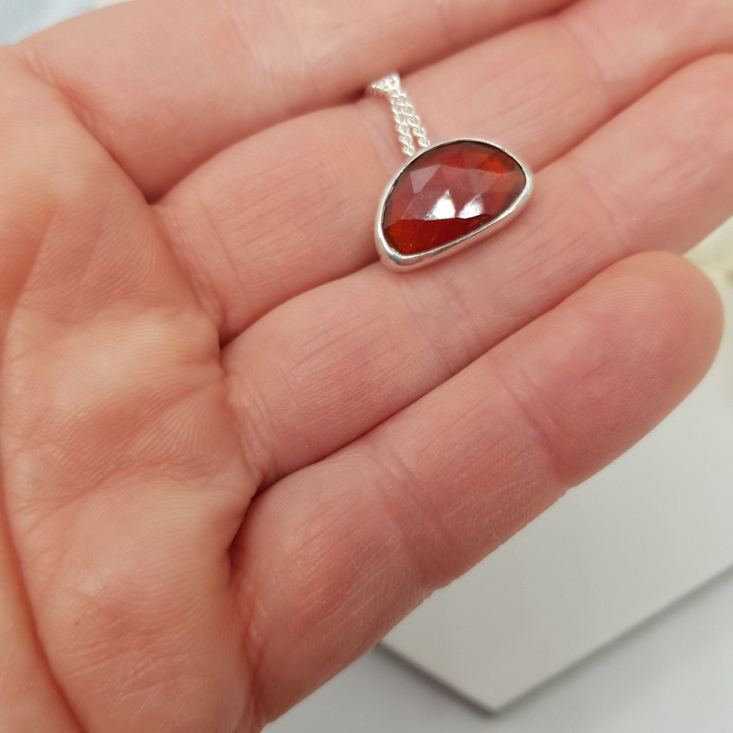 Becky Pearce Designs Garnet free form pendant