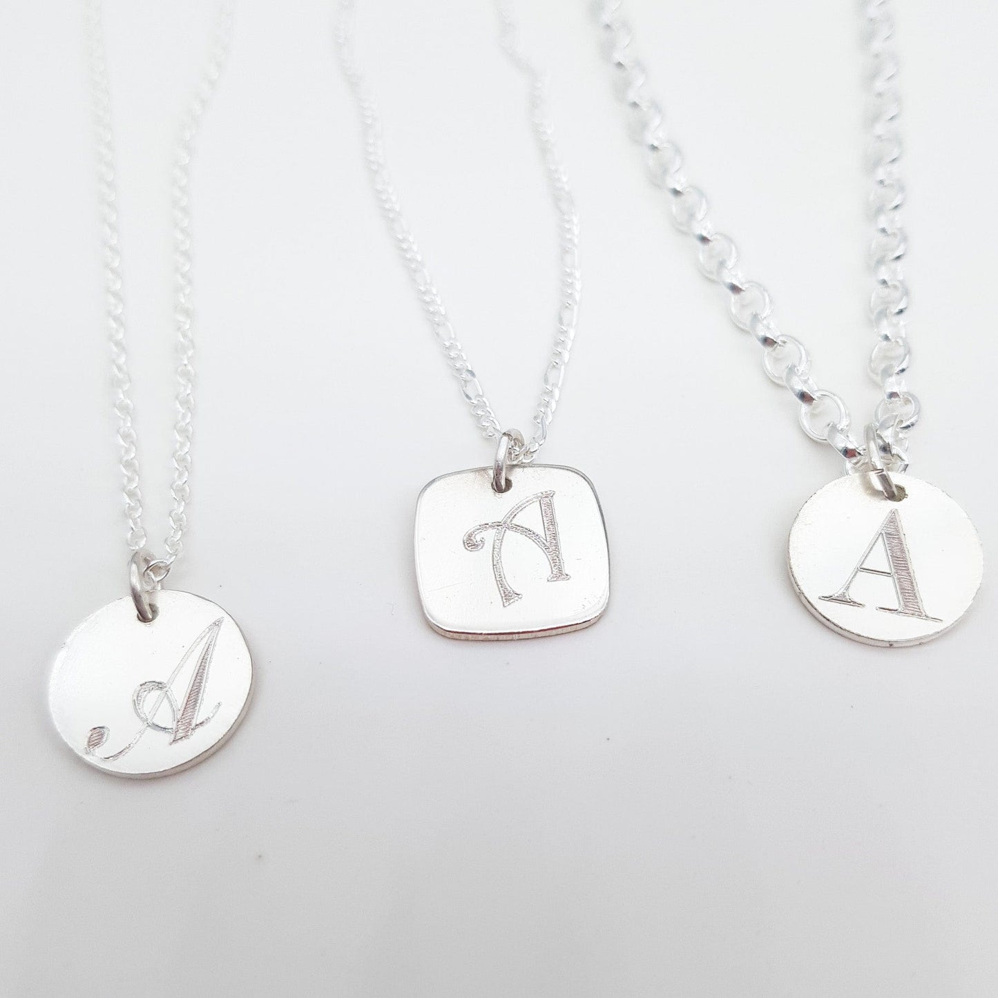 Becky Pearce Designs Design your own sterling silver personalised inital pendant