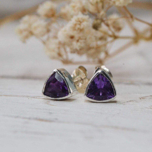 Becky Pearce Designs Earrings Trillion gemstone stud earrings