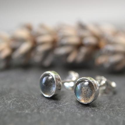Becky Pearce Designs Earrings Labradorite cabochon stud earrings