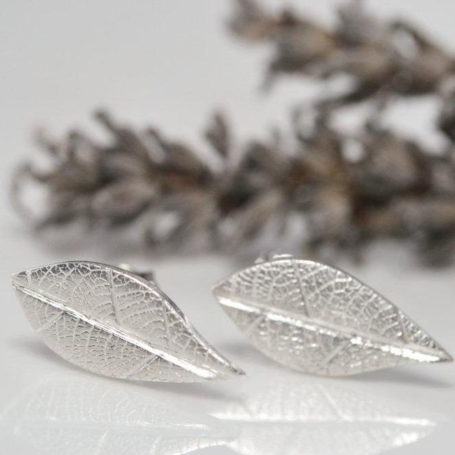 Becky Pearce Designs Earrings Leaf stud earrings