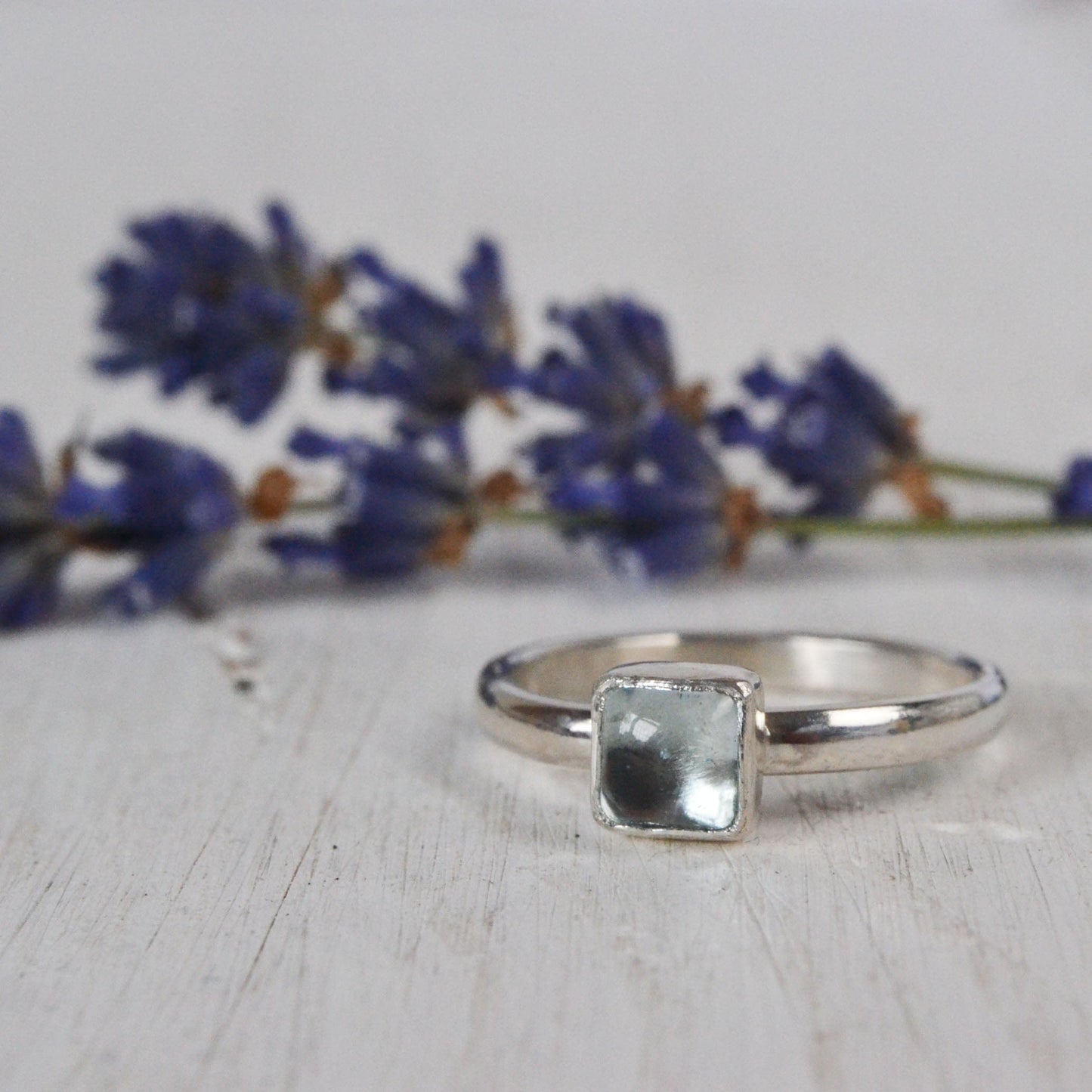 Becky Pearce Designs Rings Sky Blue Topaz (March) Birthstone Stacking Ring