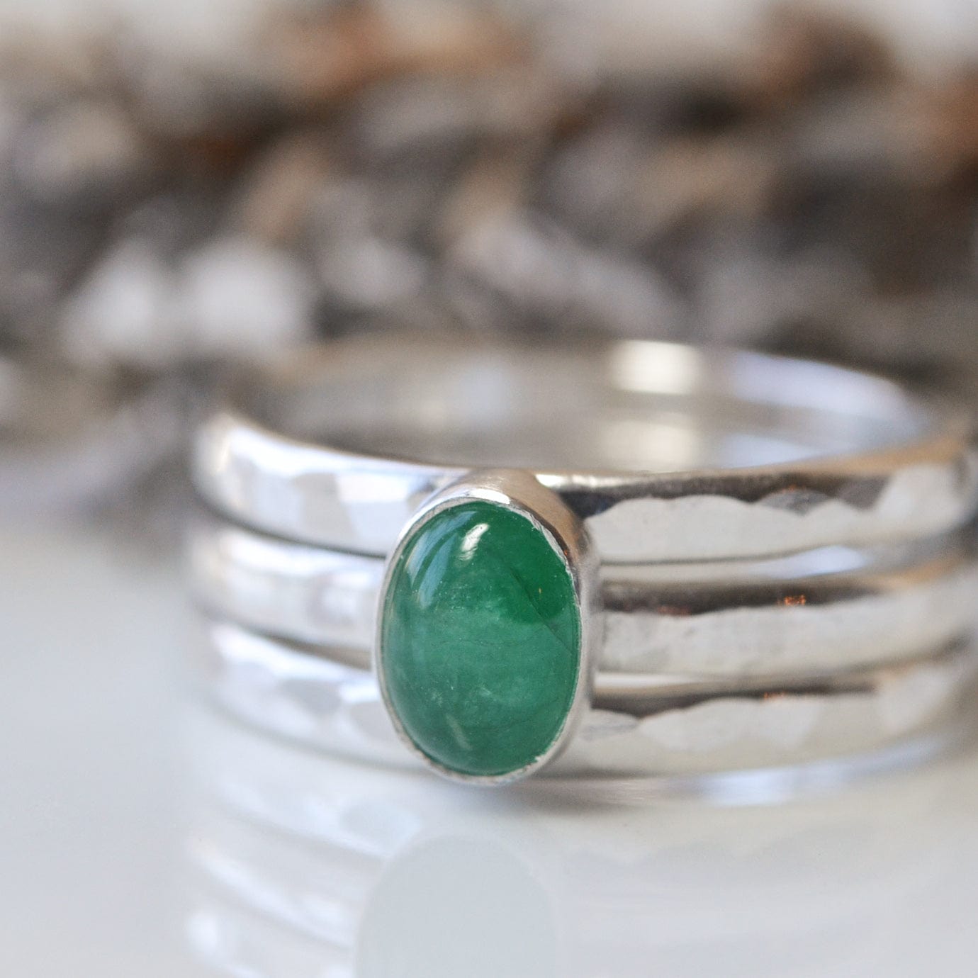 Becky Pearce Designs Rings Emerald (May) Birthstone Stacking Ring