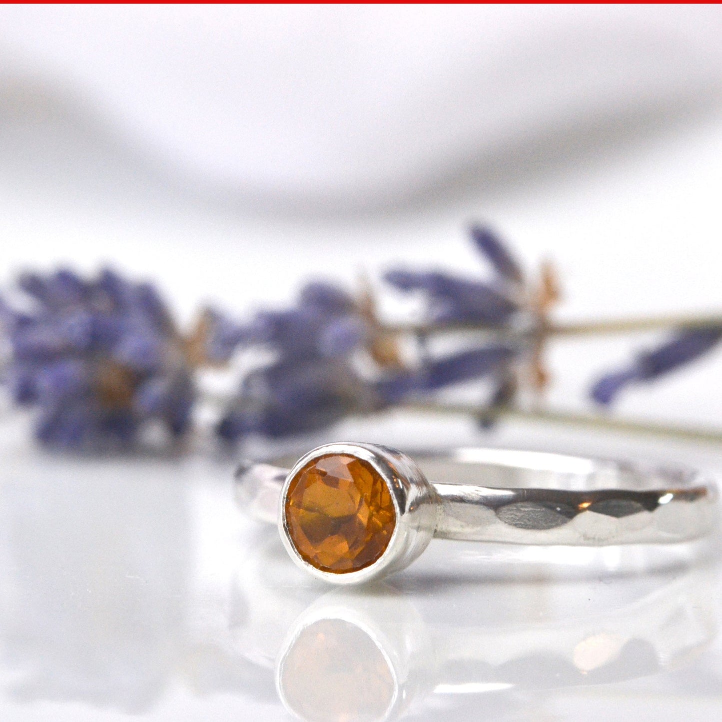 Becky Pearce Designs Rings Citrine (November) Birthstone Stacking Ring