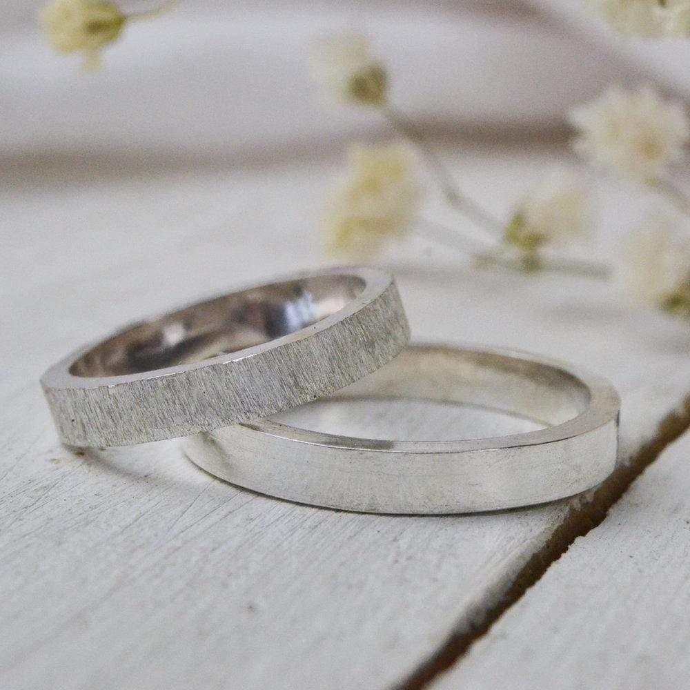 Becky Pearce Designs Wedding Band Eco Friendly, 100% Recycled Sterling Silver Wedding Band