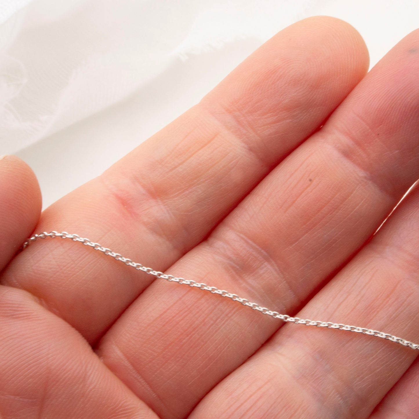 Sterling silver trace chain (extra fine)