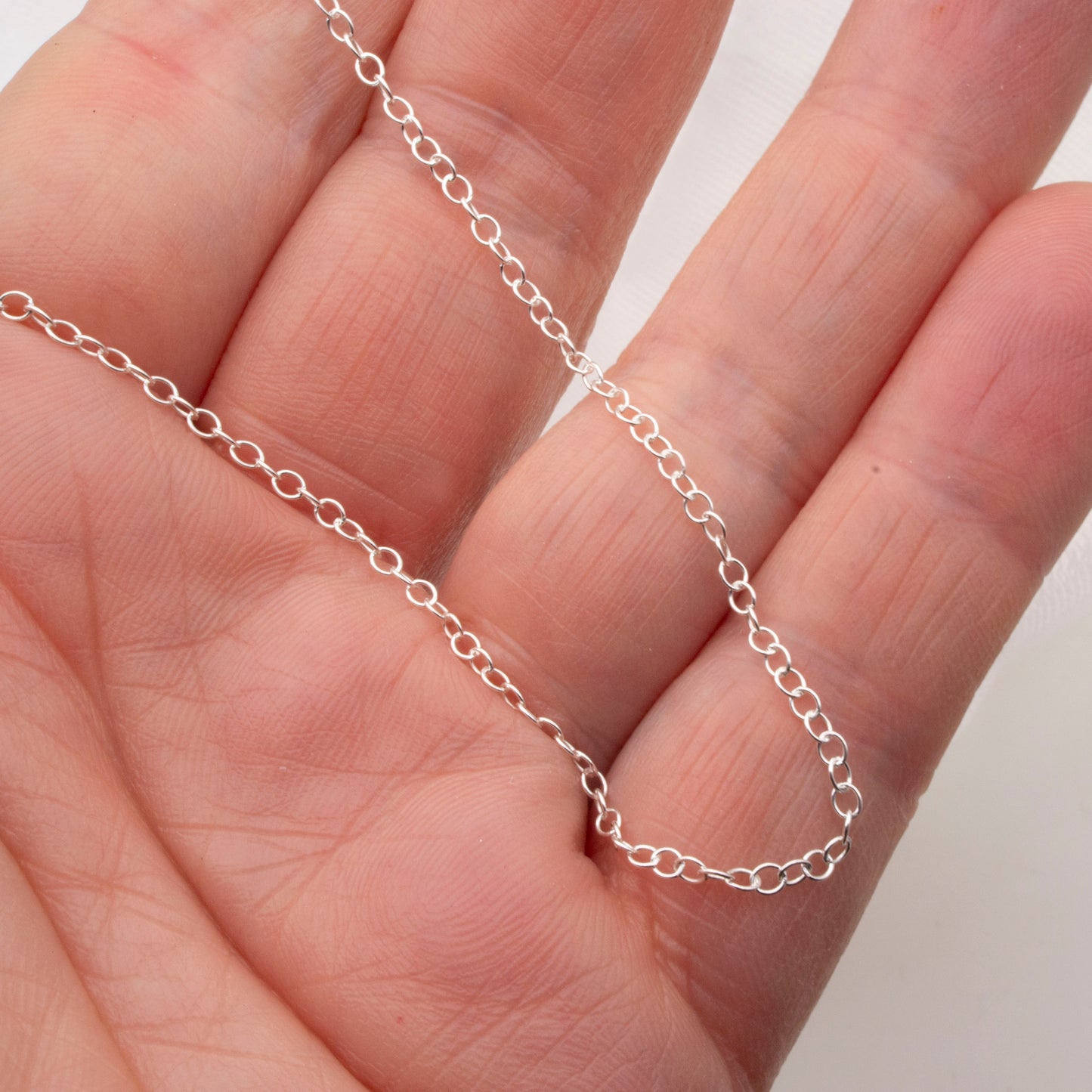 Sterling silver trace chain - lightweight