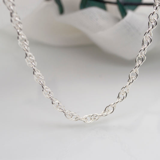 Sterling silver classic rope chain
