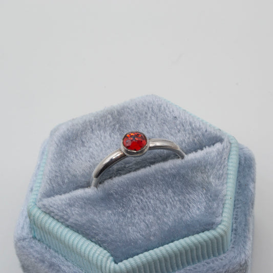 Garnet rose cut ring  Size L