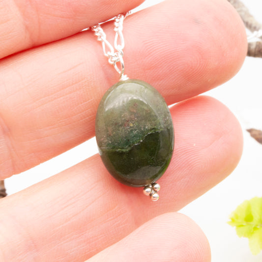 Mossy agate pendant 10