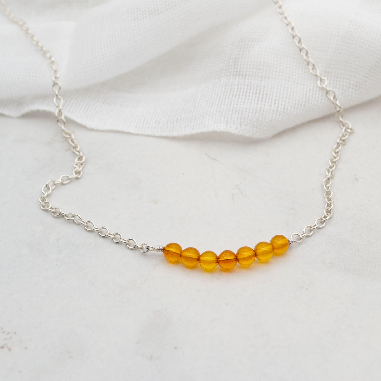 Seven Bead Necklace – Sterling Silver & Gemstones