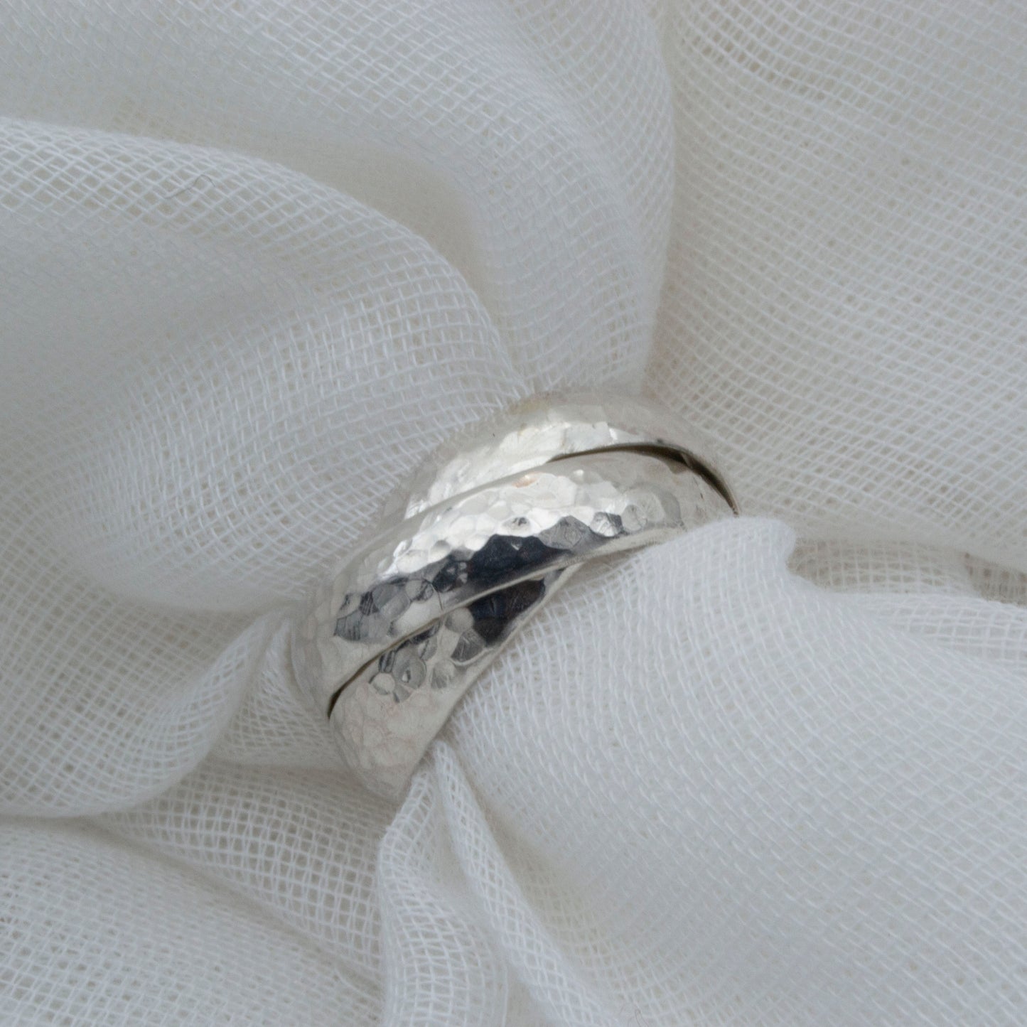 Chunky sterling silver russian wedding ring