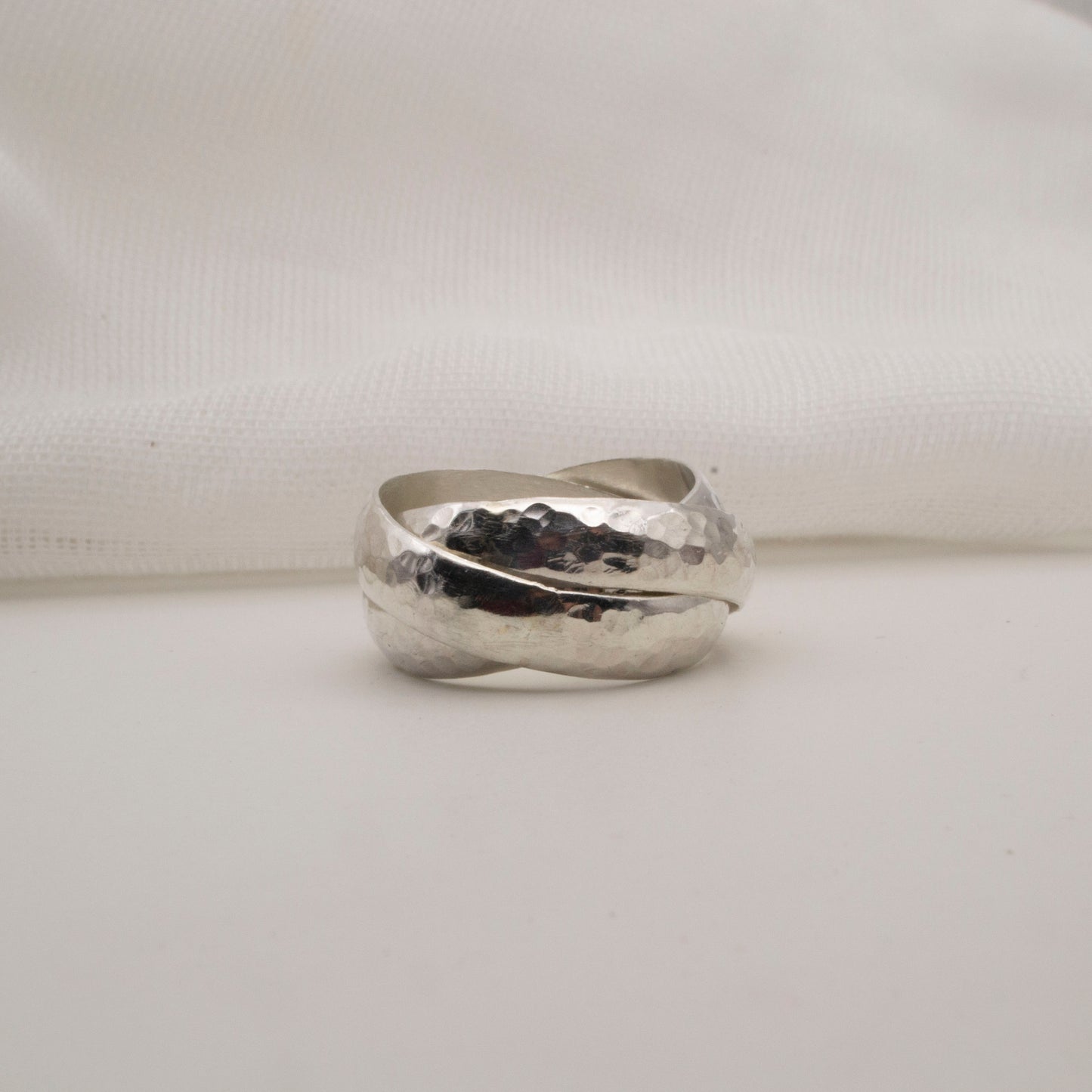 Chunky sterling silver russian wedding ring