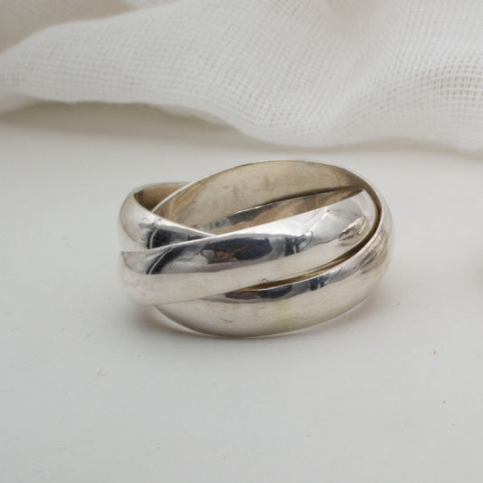 Chunky sterling silver russian wedding ring