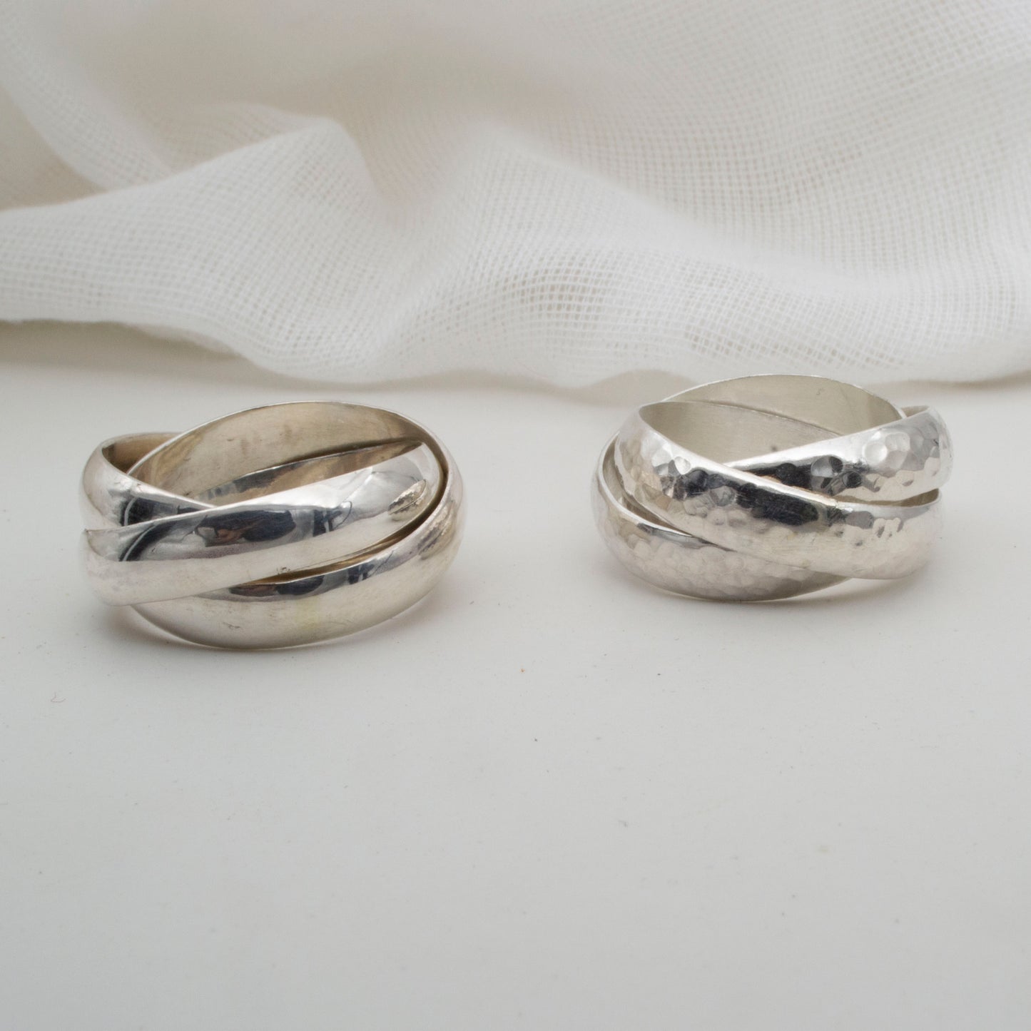 Chunky sterling silver russian wedding ring