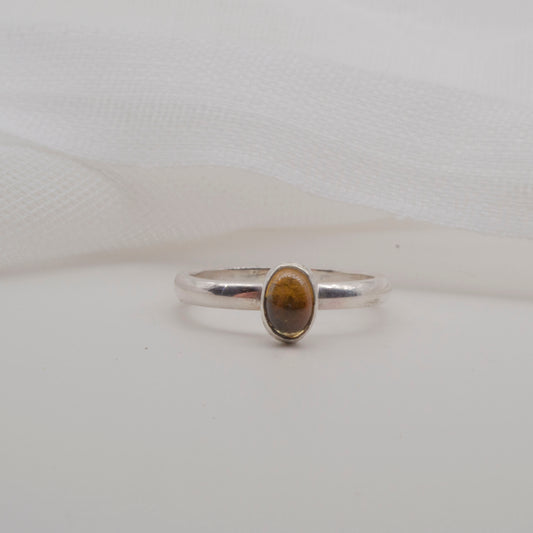 Oval citrine cabochon 6x4mm size J1/2