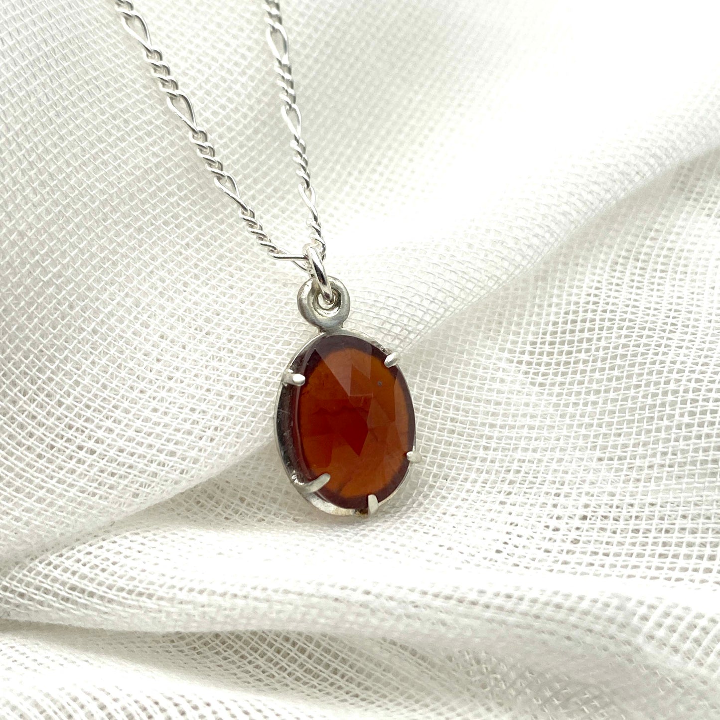 Garnet pendant necklace