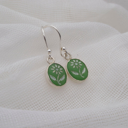 Vintage glass drop earrings
