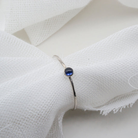 Skinny lab sapphire ring size V
