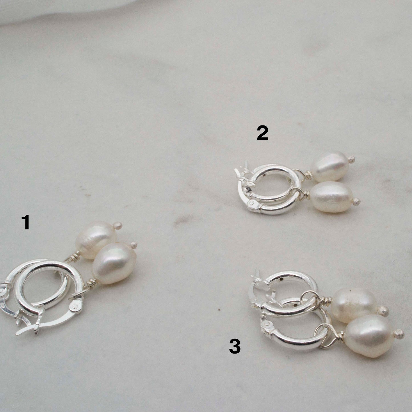 Pearl hoop earrings