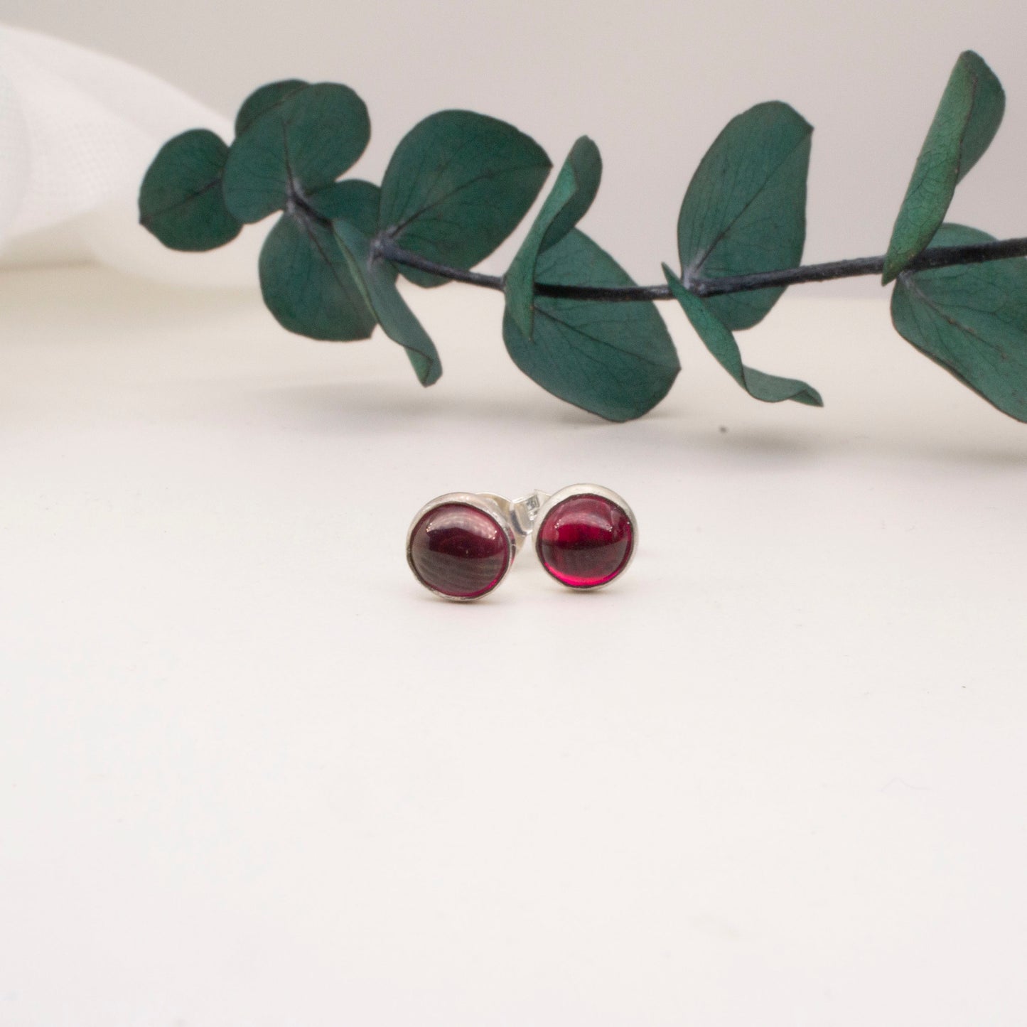 6mm ruby stud earrings
