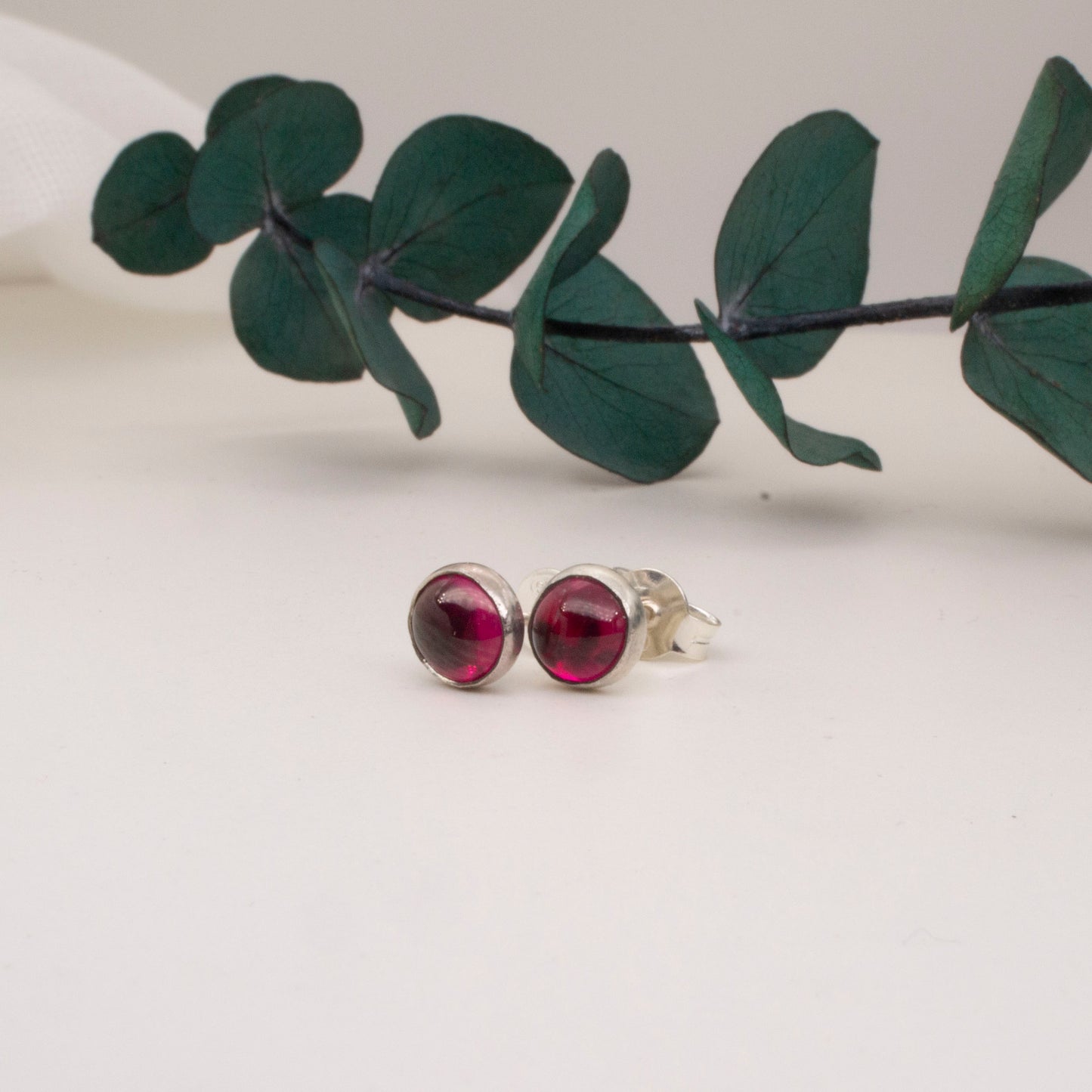6mm ruby stud earrings