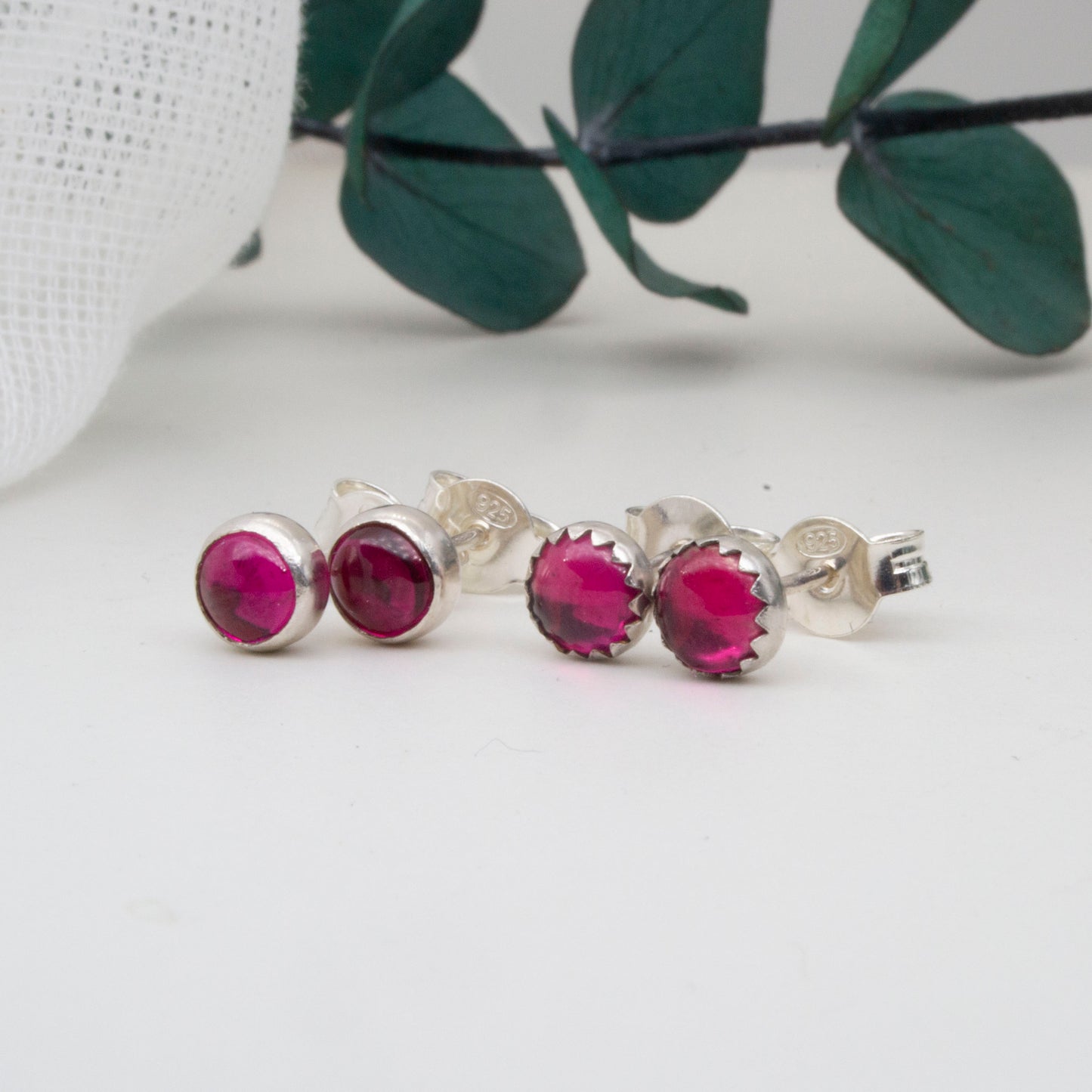 5mm ruby stud earrings